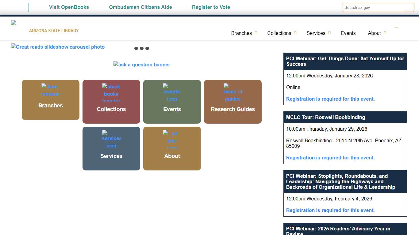 Home | Arizona State Library